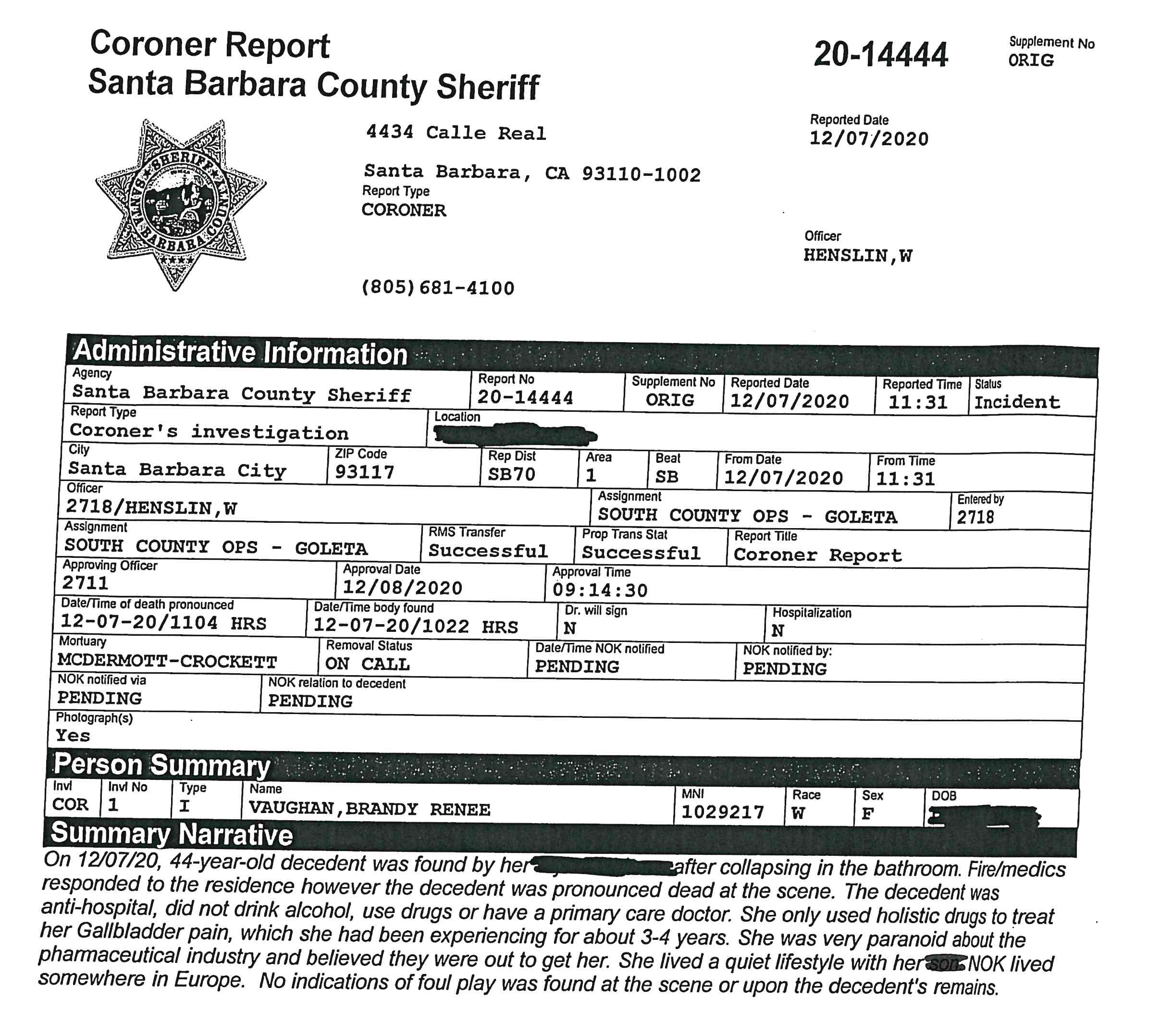 Brandy Vaughan Coroner Report Brandy-Vaughan-Coroner-Report-1
