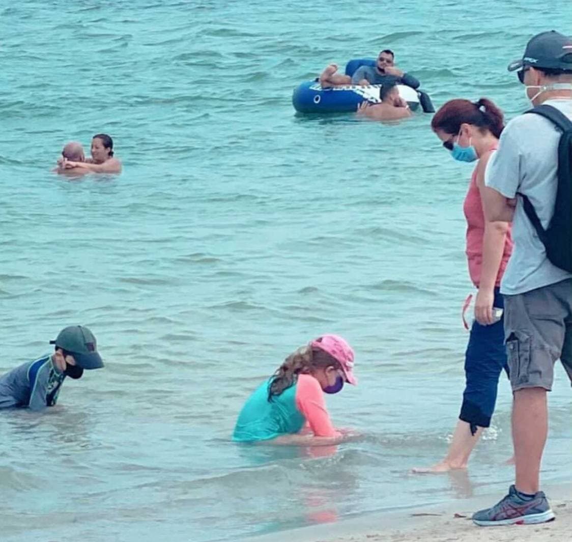 Mask Insanity at the Beach