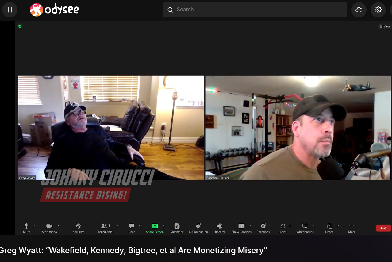 Giovanni Cirucci Interview with Greg Wyatt “Wakefield, Kennedy, Bigtree, et al Are Monetizing Misery” Wakefield, Kennedy, Bigtree, et al Are Monetizing Misery