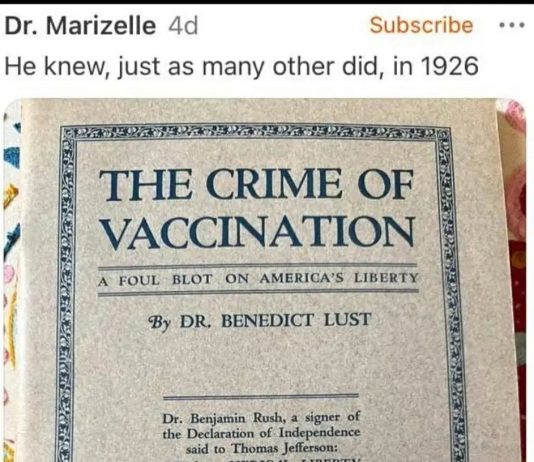 The Crime of Vaccination (1926 Book) by Dr. Benedict Lust crime-of-vaccination-book