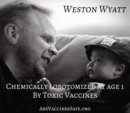 Weston Wyatt: Chemically Lobotomized at Age 1 by Vaccines weston-chemically-lobotomized