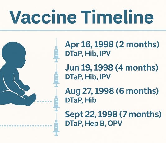 Vaccines Cause Autism, Not Tylenol vaccine-timeline